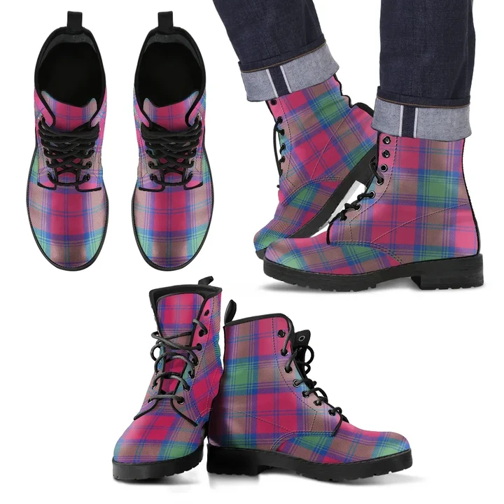 Lindsay Ancient Tartan Leather Boots Footwear Shoes