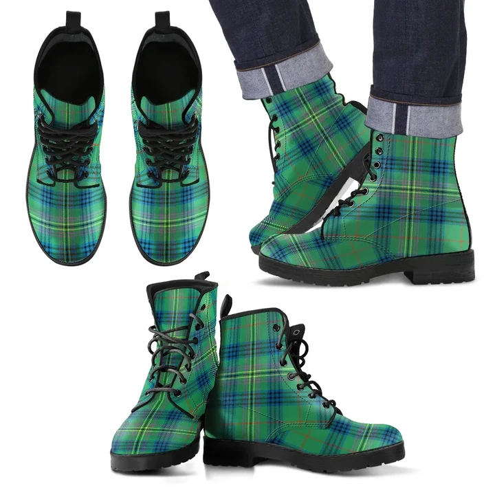 Kennedy Ancient Tartan Leather Boots Footwear Shoes
