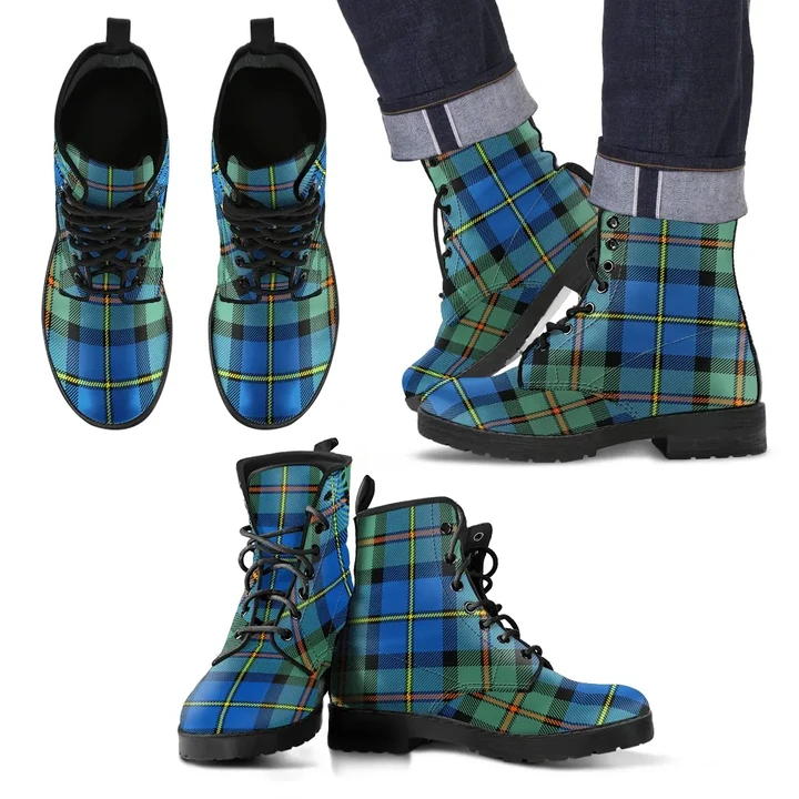 MacLeod of Harris Ancient Tartan Leather Boots Footwear Shoes