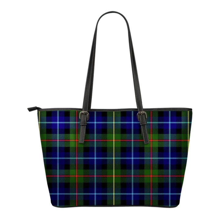 Smith Modern Tartan Leather Tote Bag (Small) | Over 500 Tartans | Special Custom Design