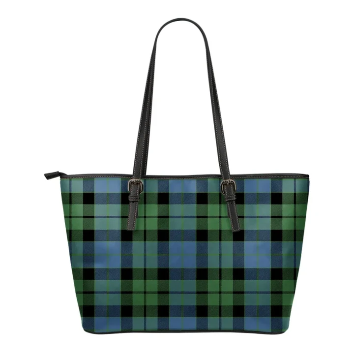 MacKay Ancient Tartan Leather Tote Bag (Small) | Over 500 Tartans | Special Custom Design