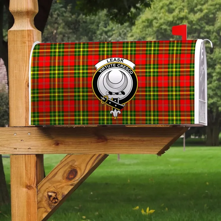 ScottishClan Leask Tartan Crest Scotland Mailbox A91