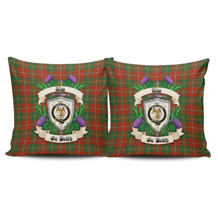 Hay Ancient Crest Tartan Pillow Cover Thistle (Set of two) A91 | Home Set