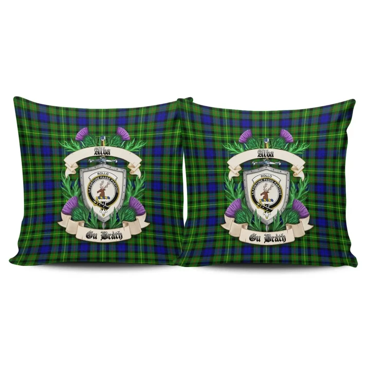 Rollo Modern Crest Tartan Pillow Cover Thistle (Set of two) A91 | Home Set