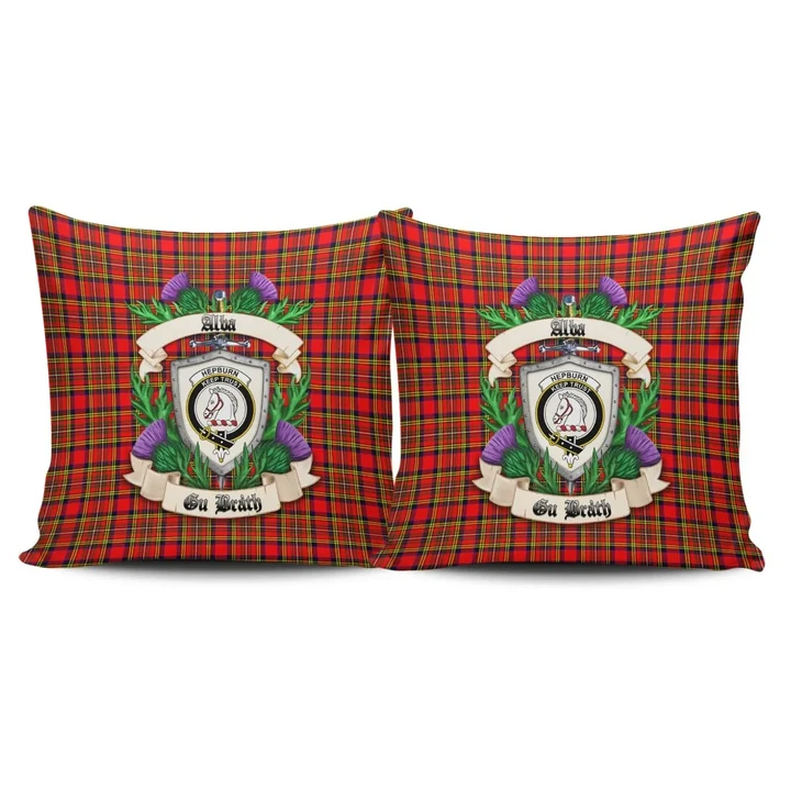 Hepburn Crest Tartan Pillow Cover Thistle (Set of two) A91 | Home Set