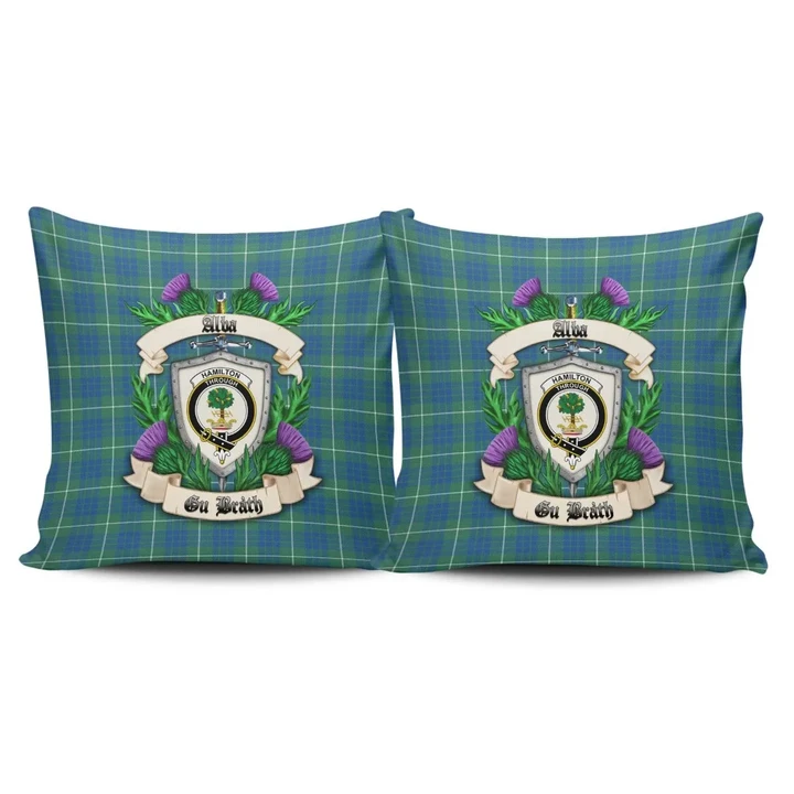 Hamilton Hunting Ancient Crest Tartan Pillow Cover Thistle (Set of two) A91 | Home Set