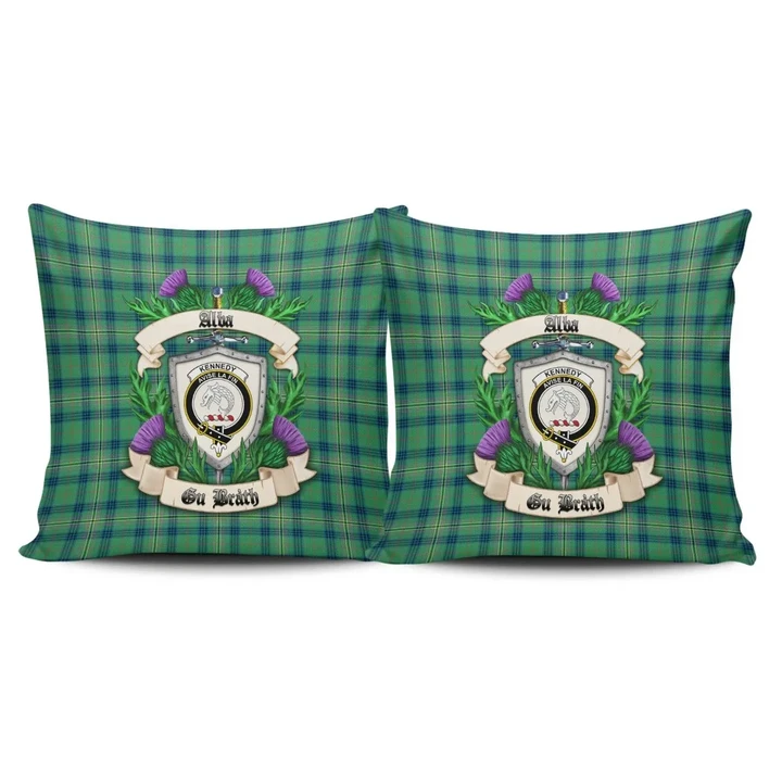 Kennedy Ancient Crest Tartan Pillow Cover Thistle (Set of two) A91 | Home Set
