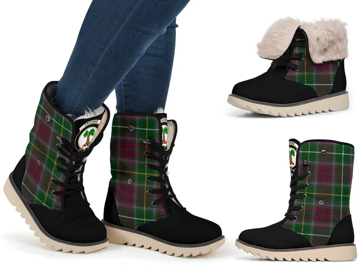 Tartan Women's Snow Boots - Clan Crosbie Boots - BN