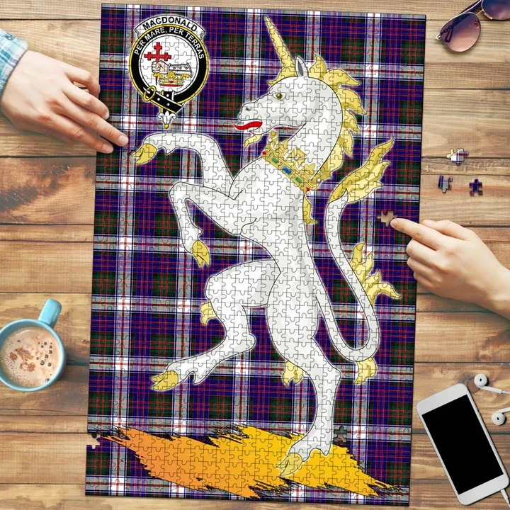 MacDonald Dress Modern Clan Crest Tartan Unicorn Scotland Jigsaw Puzzle