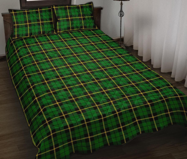 Wallace Hunting Green Tartan Quilt Bed Set