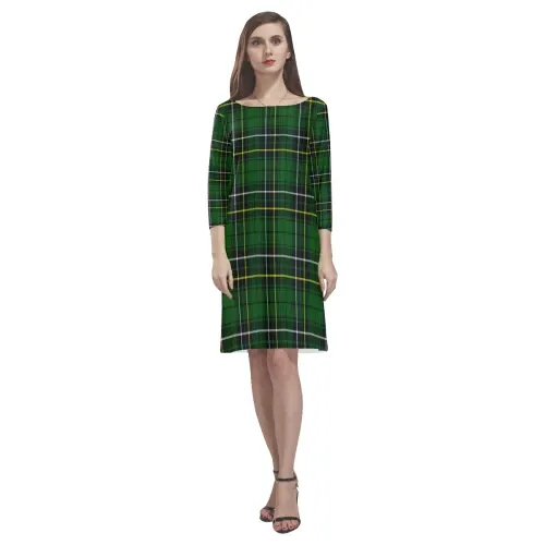 Macalpine Modern Tartan Dress - Rhea Loose Round Neck Dress TH8