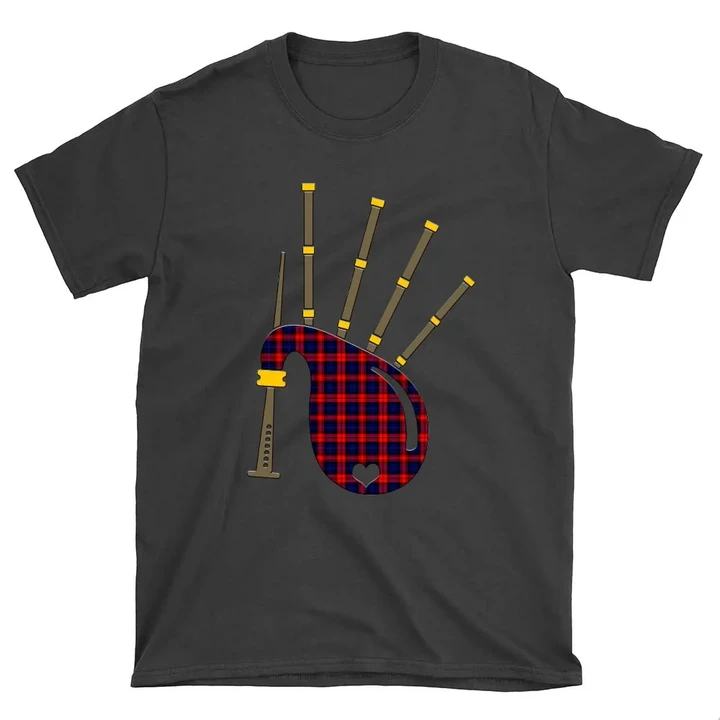 MacLachlan Modern Tartan Bagpipes T-Shirt