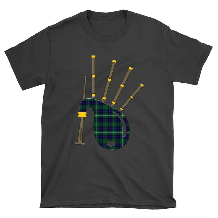 MacDonald of the Isles Hunting Modern Tartan Bagpipes T-Shirt