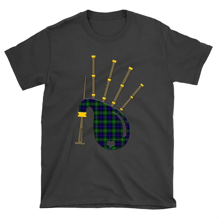MacThomas Modern Tartan Bagpipes T-Shirt