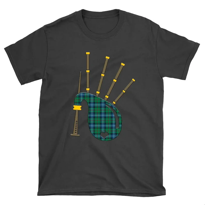 Urquhart Ancient Tartan Bagpipes T-Shirt