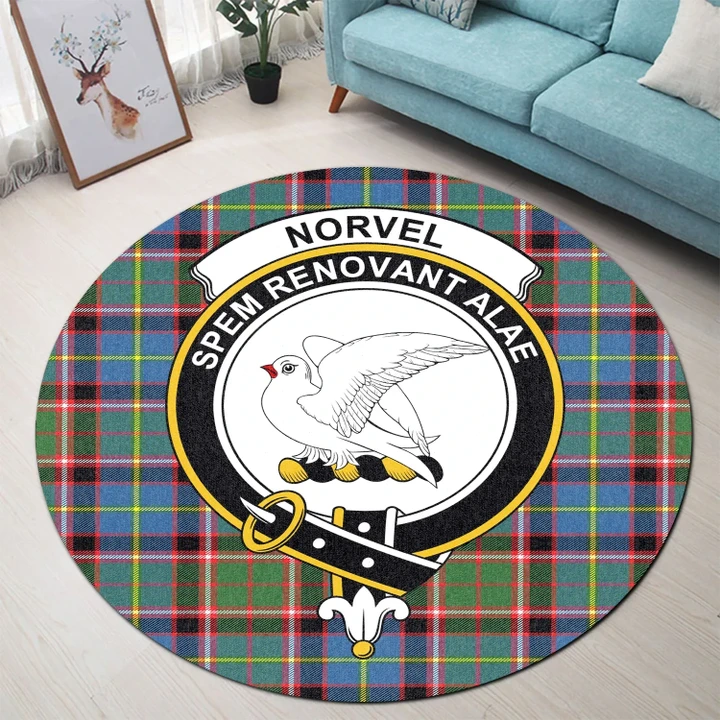Norvel Clan Crest Tartan Round Rug