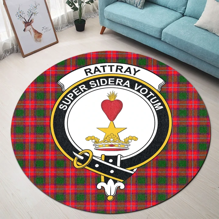 Rattray Modern Clan Crest Tartan Round Rug