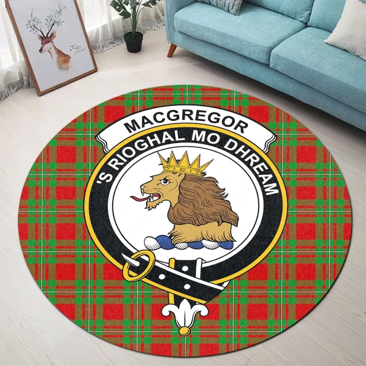 MacGregor Modern Clan Crest Tartan Round Rug
