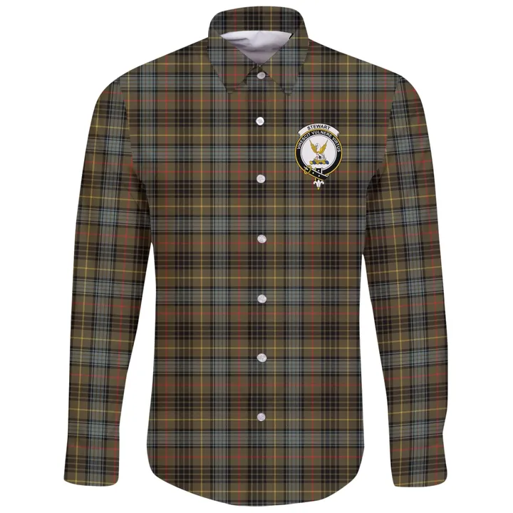 Stewart Hunting Weathered Tartan Clan Long Sleeve Button Shirt | Scottish Clan