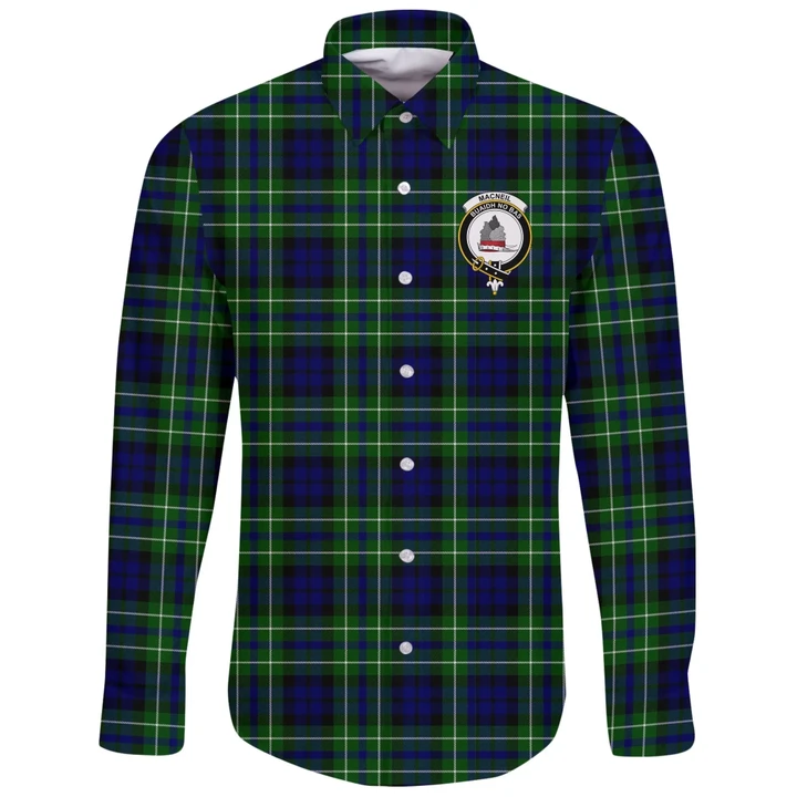 MacNeil of Colonsay Modern Tartan Clan Long Sleeve Button Shirt | Scottish Clan