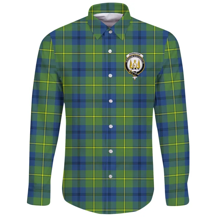 Johnston Ancient Tartan Clan Long Sleeve Button Shirt | Scottish Clan