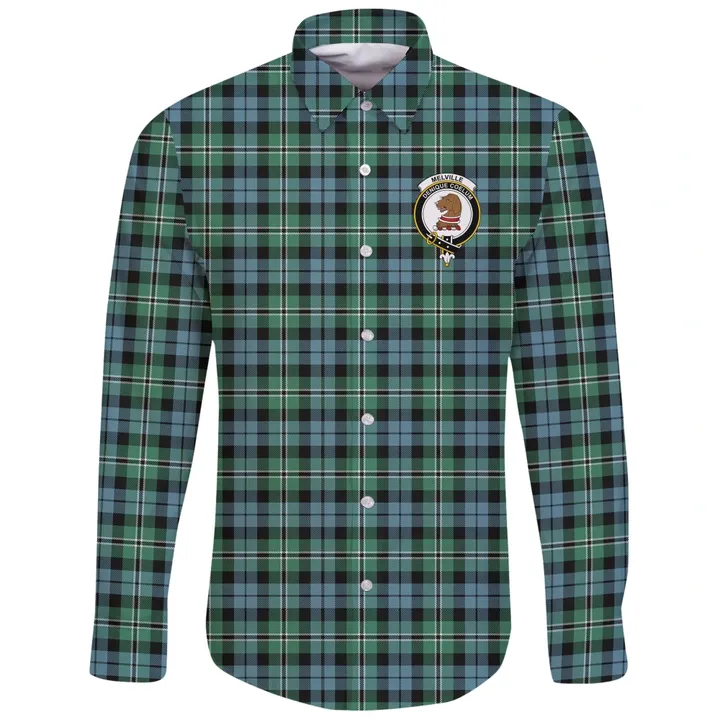 Melville Tartan Clan Long Sleeve Button Shirt | Scottish Clan