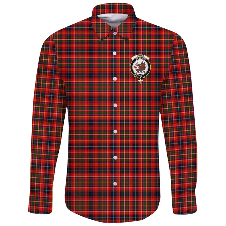 Innes Modern Tartan Clan Long Sleeve Button Shirt | Scottish Clan