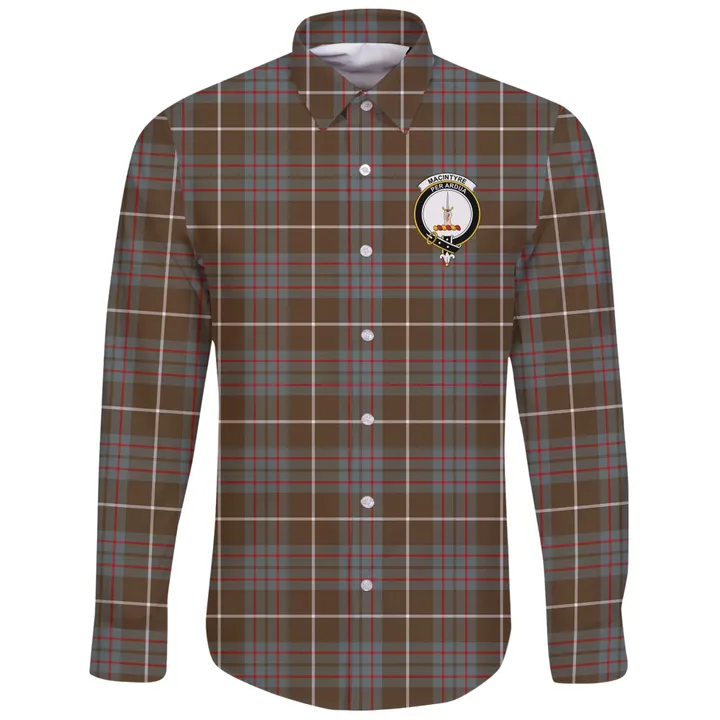 MacIntyre Hunting Weathered Tartan Clan Long Sleeve Button Shirt | Scottish Clan