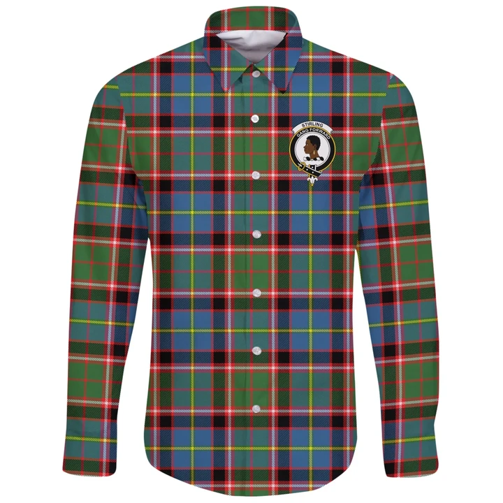 Stirling & Bannockburn District Tartan Clan Long Sleeve Button Shirt | Scottish Clan