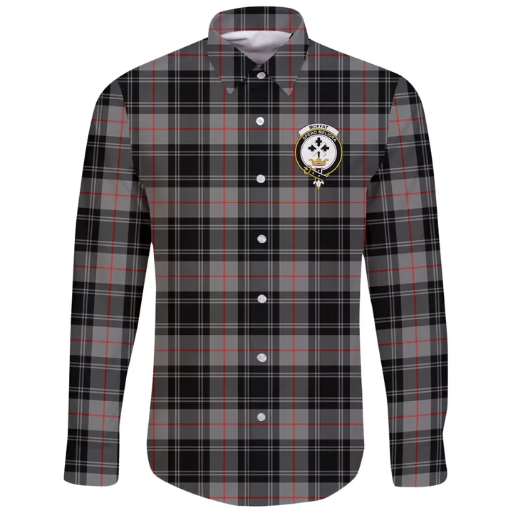 Moffat Modern Tartan Clan Long Sleeve Button Shirt | Scottish Clan