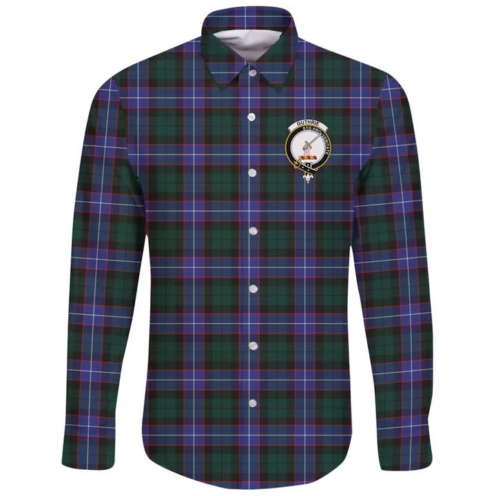 Guthrie Modern Tartan Clan Long Sleeve Button Shirt | Scottish Clan