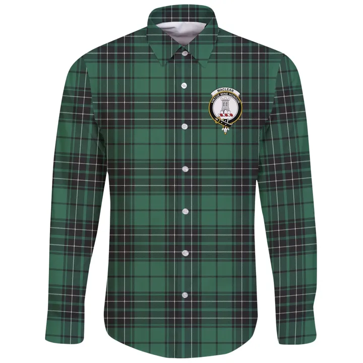 MacLean Hunting Ancient Tartan Clan Long Sleeve Button Shirt | Scottish Clan