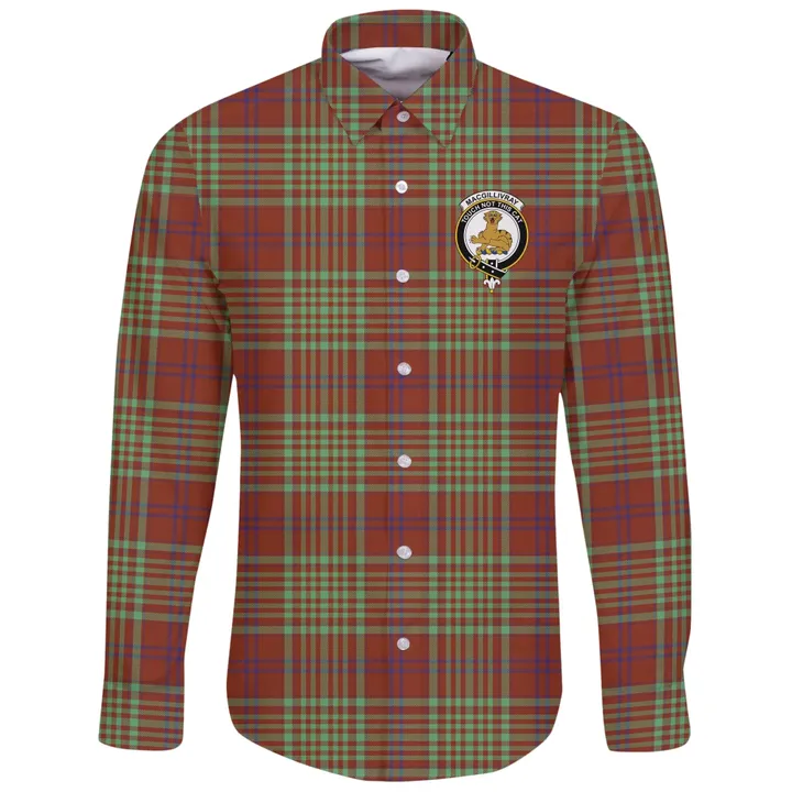MacGillivray Hunting Ancient Tartan Clan Long Sleeve Button Shirt | Scottish Clan