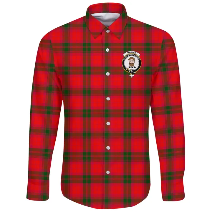 MacNab Modern Tartan Clan Long Sleeve Button Shirt | Scottish Clan