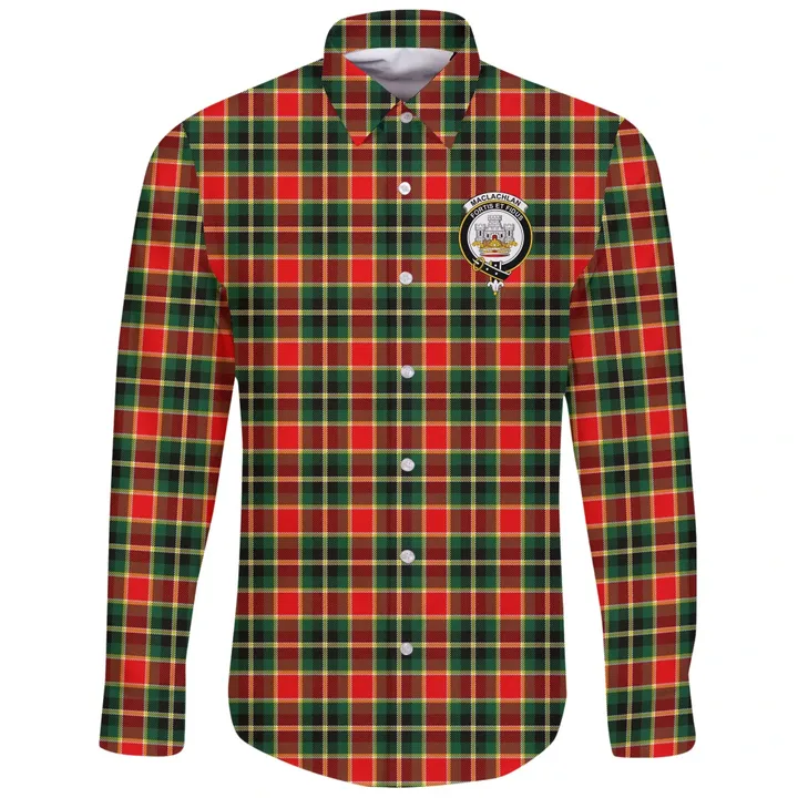 MacLachlan Hunting Modern Tartan Clan Long Sleeve Button Shirt | Scottish Clan