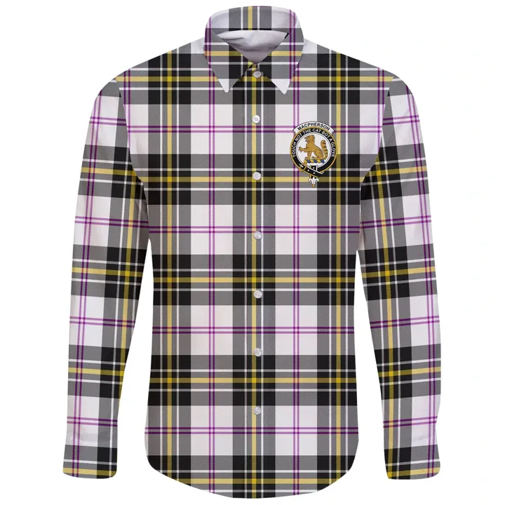 MacPherson Dress Modern Tartan Clan Long Sleeve Button Shirt | Scottish Clan