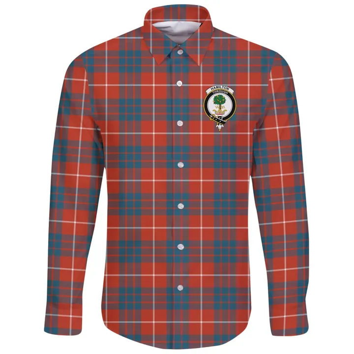 Hamilton Ancient Tartan Clan Long Sleeve Button Shirt | Scottish Clan