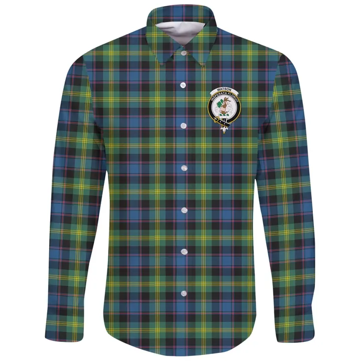Watson Ancient Tartan Clan Long Sleeve Button Shirt | Scottish Clan