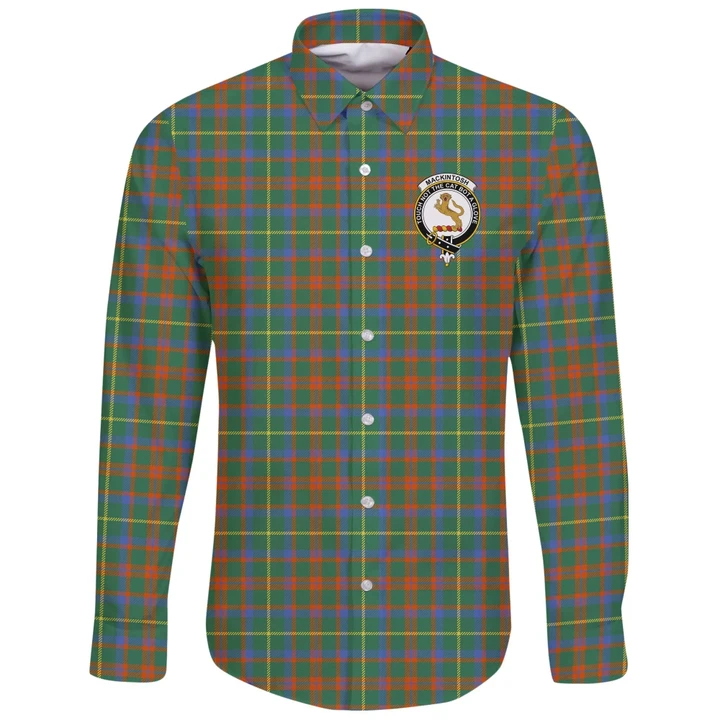 MacKintosh Hunting Ancient Tartan Clan Long Sleeve Button Shirt | Scottish Clan