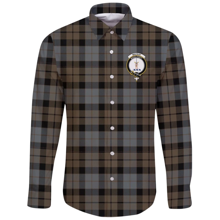 MacKay Weathered Tartan Clan Long Sleeve Button Shirt | Scottish Clan