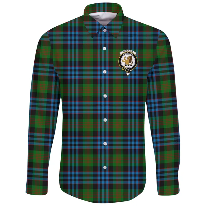 Newlands of Lauriston Tartan Clan Long Sleeve Button Shirt | Scottish Clan