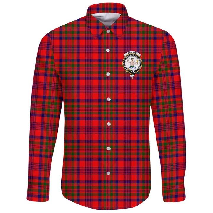 Murray of Tulloch Modern Tartan Clan Long Sleeve Button Shirt | Scottish Clan
