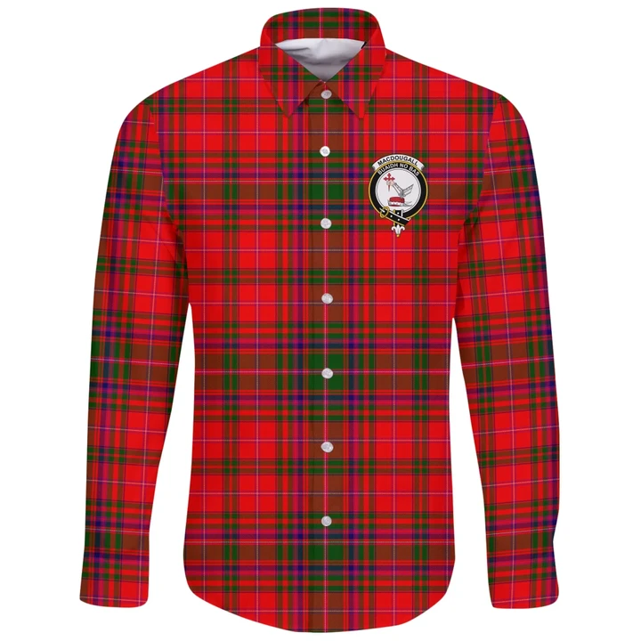 MacDougall Modern Tartan Clan Long Sleeve Button Shirt | Scottish Clan