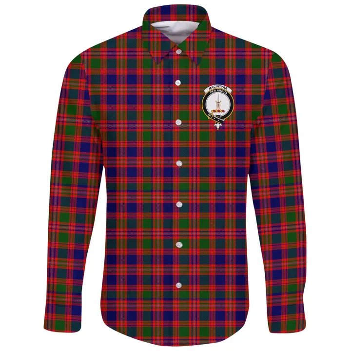 MacIntyre Modern Tartan Clan Long Sleeve Button Shirt | Scottish Clan