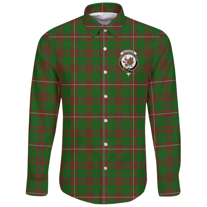 MacKinnon Hunting Modern Tartan Clan Long Sleeve Button Shirt | Scottish Clan