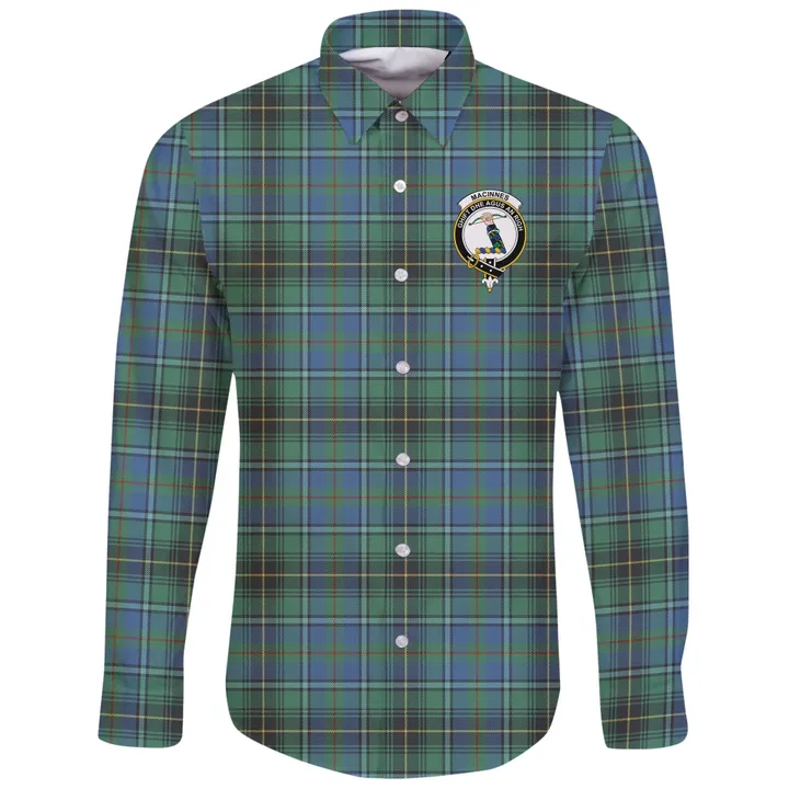 MacInnes Ancient Tartan Clan Long Sleeve Button Shirt | Scottish Clan