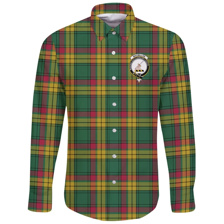 MacMillan Old Ancient Tartan Clan Long Sleeve Button Shirt | Scottish Clan