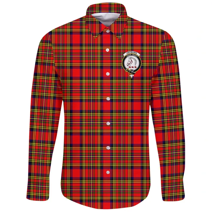 Hepburn Tartan Clan Long Sleeve Button Shirt | Scottish Clan