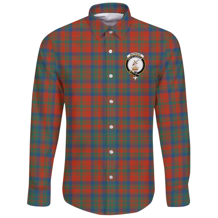 Matheson Ancient Tartan Clan Long Sleeve Button Shirt | Scottish Clan