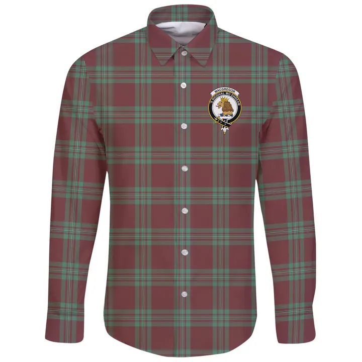 MacGregor Hunting Ancient Tartan Clan Long Sleeve Button Shirt | Scottish Clan